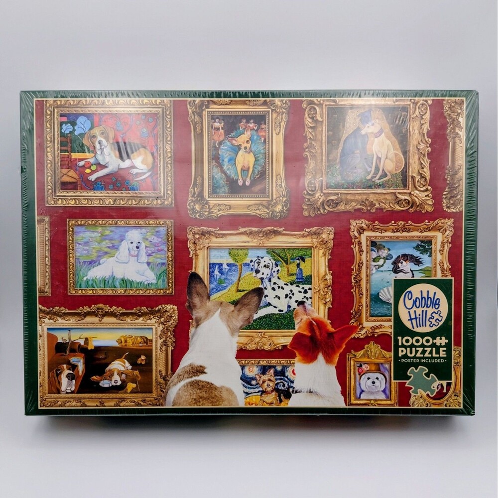 SEALED Cobble Hill 1000 Pieces Puzzle 'Dog Gallery' Gretchen Kish Serrano USA